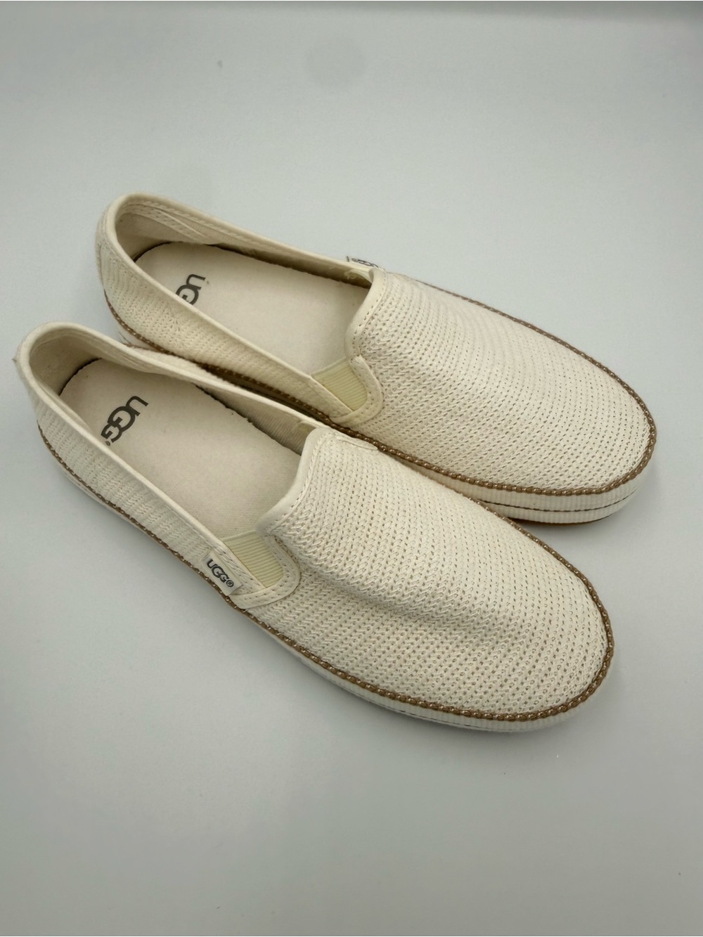 UGG Women's Bren Perforated Slip On Sneakers, Natural